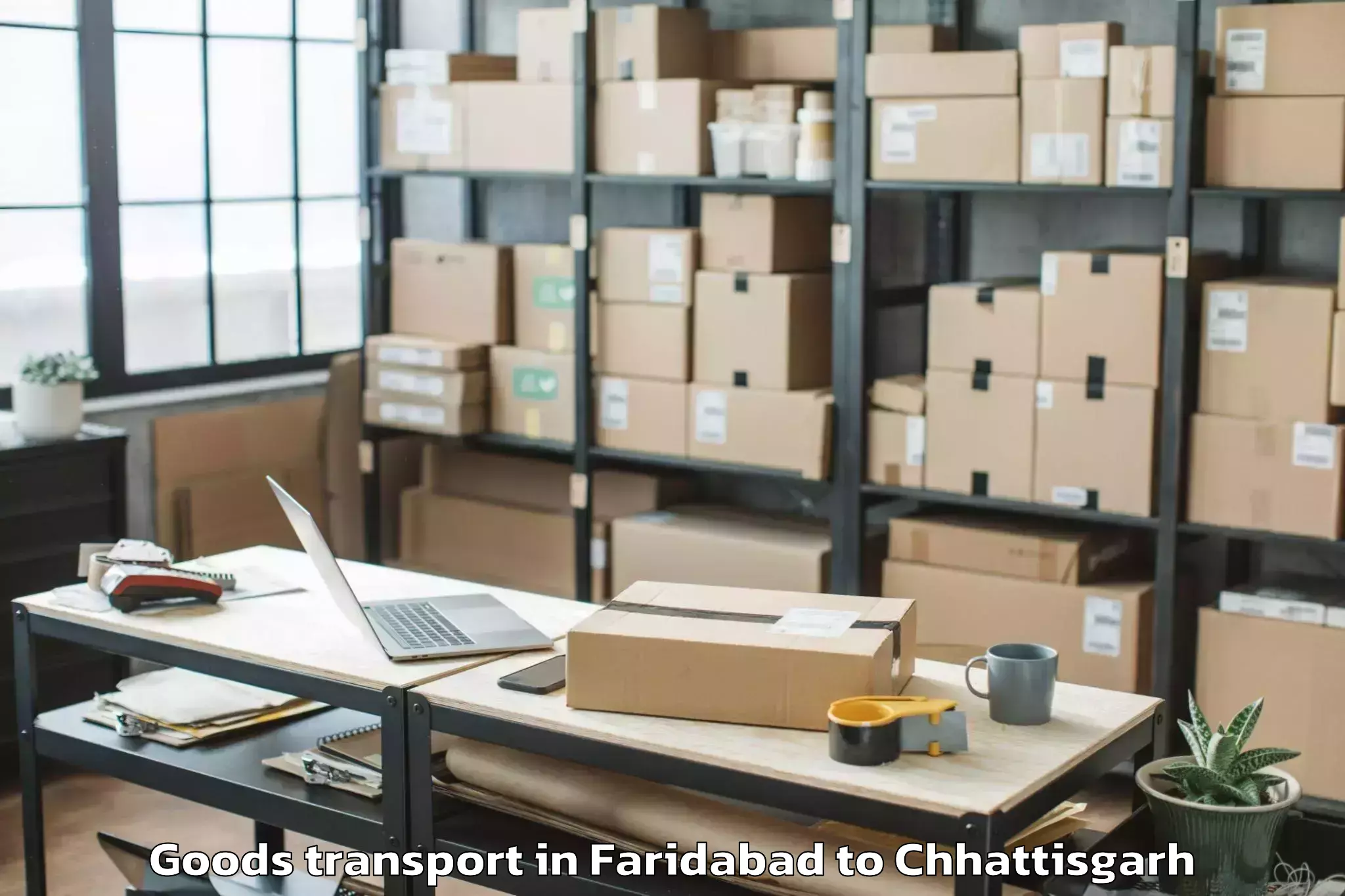 Book Faridabad to Shivrinarayan Goods Transport Online